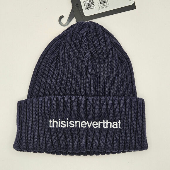 CONVERSE X THISISNEVERTHAT UNISEX ONE SIZE NAVY BEANIE - Picture 3 of 4